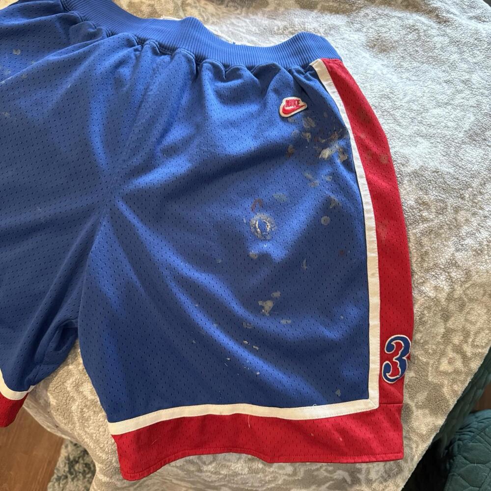 Vintage 90's Nike Authentic Kansas Jay hawks Basketball Shorts Sz‎ Xl - Picture 2 of 5